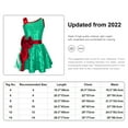 thumbnail image 5 of Yruioon Kids Girls Sleeveless Sequin Bowknot Dance Dress Striped Printed Christmas Performance Green 4, 5 of 5