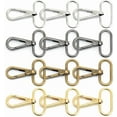 thumbnail image 3 of Snap Hook Swivel Push Gate Lobster Clasps Fashion Clips Purse Making FS10 Pack of 10 (Brushed Brass, 3/4 Inch), 3 of 8