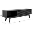 thumbnail image 3 of SAFAVIEH Esma 2 Shelf Media Stand, Distressed Black (58.7 in. W x 15.2 in. D x 18.6 in. H), 3 of 16