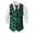 Green, variant on Men Vest Sleeveless Jacket Top Carnival Clothes For Glitter Sequins Party Vest Outerwear For Carnival Festival Celebration And Stage Performance Gold M