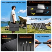 LVYUAN 300W Solar Panel Foldable Solar Panel Charger with Adjustable Kickstands Portable Waterproof IP67 22.5% High Efficiency for RV, Camping, Home, Outdoor, Power Station, off Grid