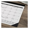 thumbnail image 3 of Monthly Refillable Desk Pad, 22 x 17, White Sheets, Black Binding, Black Corners, 12-Month (Jan to Dec): 2024 | Bundle of 10 Each, 3 of 4
