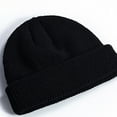 thumbnail image 4 of HAPIMO Knit Cuff Beanie Cap Outdoor Thickened Thermal Hats Daily Casual Hats Winter Hats for Women Men Black Free Size, 4 of 4