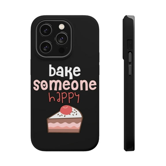 DistinctInk Tough Case for Apple iPhone 15 PRO (6.1" Screen), Compatible with MagSafe Charging - Bake Someone Happy