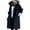Navy, variant on Loose Fit Hooded Anorak Coat for Women Elegant Comfortable Windbreaker Outerwear Wild Winter Style Long Casual Jacket