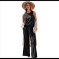 thumbnail image 3 of Pijama de Verano Sin Mangas para Mujer, de Punto Acanalado, Suave, para Dormir, Color Negro, Talla M, 3 of 9