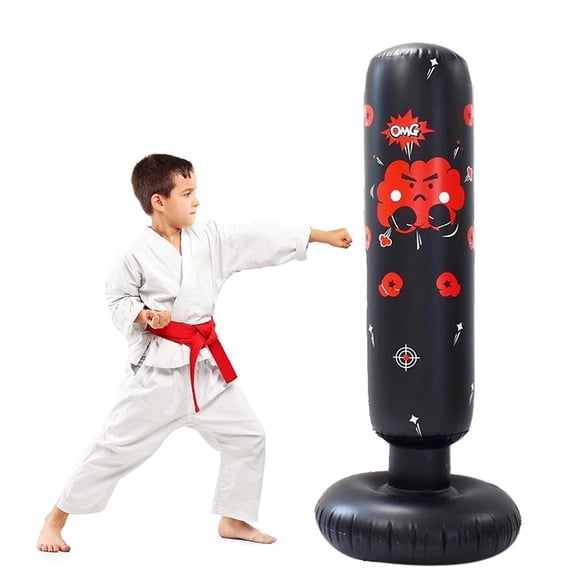 Tianlaimei Kickboxing Punching Bag, Inflatable Free Standing Boxing Bag, 47.2 inches Height for Kids, Adults, Home Exercise