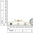 thumbnail image 3 of Gem Stone King 1.52 Ct Blue Sapphire Sky Blue Aquamarine 18K Yellow Gold Plated Silver Bracelet for Women, 3 of 4