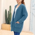 thumbnail image 3 of Posijego Girls Fleece Cardigans Long Sleeve Fuzzy Open Front Soft Cardigan Jacket Outerwear with Pockets, 3 of 7