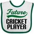 thumbnail image 3 of Inktastic Future Cricket Player Boys Baby Bib, 3 of 4