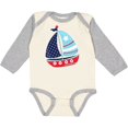 thumbnail image 3 of Inktastic Sailboat, Sailing Boat, Sails - Red Blue White Boys Long Sleeve Baby Bodysuit, 3 of 5