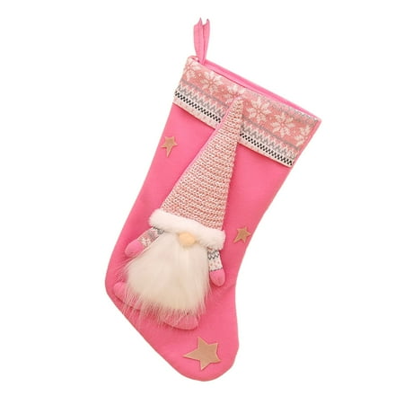

Veki Knitted Flannel Deep Forest Old Man Socks Christmas Decorations Pendant Decorative Beads