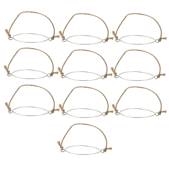 Hangers for Jar,Linen Rope Handles for 70mm Wide Mouth Jars Glass Jars, Jar Hanging Ropes,10Pcs,No Jars