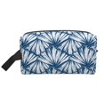 thumbnail image 2 of Uemuo Blue Shells Pattern Portable Toiletry Bags with Handle, Waterproof travel Make up Bags for Women, Large Capacity Travel Cosmetic Bags, 2 of 9