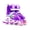 Purple, variant on LAZIOEGR Adjustable Illuminating Inline Skates for Kids Boys Girls Set with Helmet Pads, Purple Medium