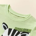 thumbnail image 5 of WOYY Toddler Boys Summer Outfits Cartoon Zebra Short Sleeve T-Shirt Shorts Set, Sizes 3-8, 5 of 7