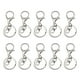 thumbnail image 2 of Billuyoard 10pcs Llaveros de metal Langosta - Llaveros seguros y elegantes para cierres diarios Ganchos giratorios Plata brillante Type3 NO3, 2 of 6
