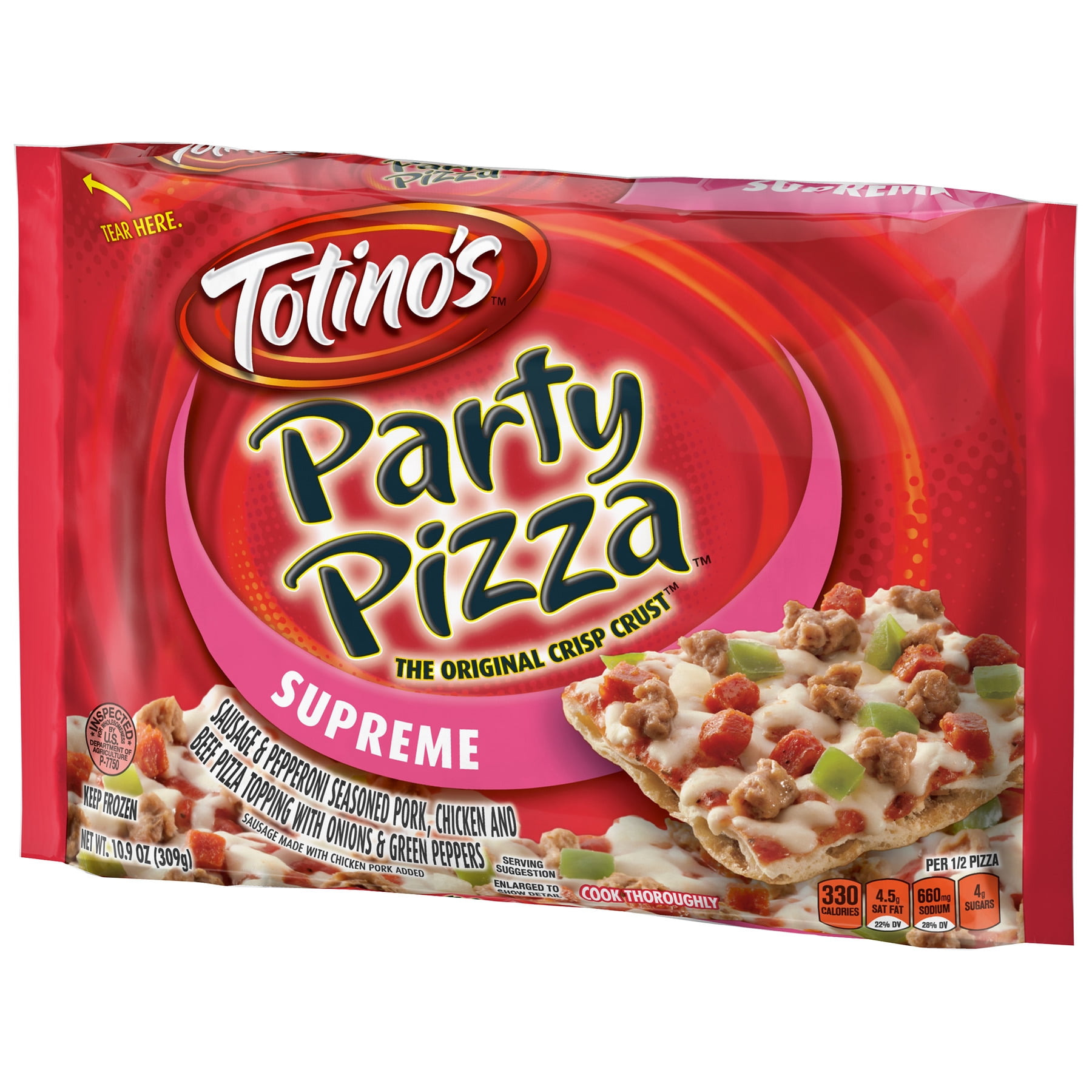 Totino S Supreme Party Pizza 10 9 Oz Walmart Com Walmart Com