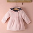 thumbnail image 2 of Bagilaanoe Toddler Baby Girls Hooded Coat Windproof  Long Sleeve Jacket 6M 12M 2T 3T Kids Fall Winter Casual Outwear, 2 of 5