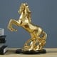 thumbnail image 1 of de caballo, estatua de resina de caballo con de , escultura moderna para decoración de escritorio, adecuada para el hogar, neg oro Macarena Caballo estatuilla escultura, 1 of 7