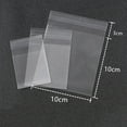 thumbnail image 2 of Self sealing translucent plastic bags, self adhesive packaging, frosted cellophane, jewelry, biscuits, gift and candy packaging (Translucent frosted,100p 9x18cm-Use 9x15), 2 of 6