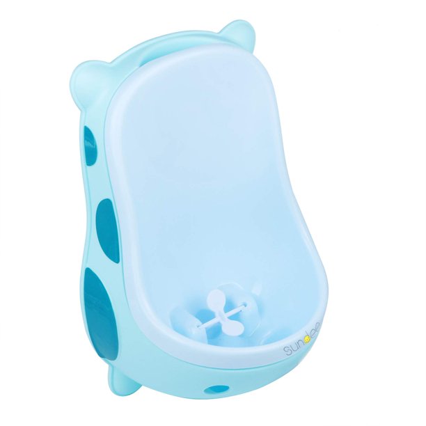 Bonito orinal de vaca para entrenamiento de orinal para niños con divertido objetivo de puntería/entrenamiento de inodoro portátil, orinal para orinal, entrenador de orina (azul) Namotu DLM103