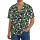 thumbnail image 1 of Fotbe Fun Panda Playing With Bamboo Leaves Camisa Estampada de Manga Corta para Hombre, Casual de Verano, Estilo Playero, Sin Arrugas-X-Large, 1 of 5