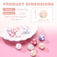 thumbnail image 2 of Uxcell 12Pcs Flower Ball Focus Beads for Pens 0.8 Inch Hydrangea Shape Fancy Bead for Beadable Pen Keychain Earrings Jewelry Making DIY Crafts(White, Light Blue, Pink), 2 of 6