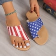 thumbnail image 4 of FAKKDUK Women's Slippers Women's Ladies Casual Toe Ring Thong Sandals Slippers Beach Shoes For Women Womens Flip Flops Female Sandals Women Flat Slippers for Independence Day, 4.5&Multicolor, 4 of 7