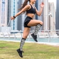 thumbnail image 6 of Lsque Tropical Leaves Pattern Sport Compression Socks for Men & Women 15-20 mmHg Knee High Nurse Pregnant Running Medical and Travel Athletic, 6 of 6