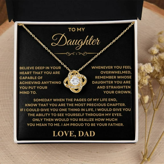 To my Daughter Necklace, Gift from Mom and Dad, Birthday gift for Daughter, Christmas gift