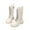 White, variant on Big Girls Knee High Boots Rhinestone Strap Princess Shoes Mid-Calf Long Boot Autumn Winter PU Leather Boots Kids Low Heels Boot Side Zipper Booties Indoor Outdoor Cowgirl Cowboy School Shoes