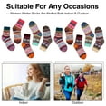 thumbnail image 7 of HEQUSIGNS 5 Pairs Thick Knit Winter Socks, Stripe Wool Socks for Women, Wool Vintage Socks for Indoor Warmth, Warm Thick Thermal Soft Wool Socks Boot Socks for Women Indoor Warming Christmas Gifts, 7 of 7