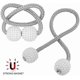 thumbnail image 3 of Curtain Tiebacks, Set of 2 Magnetic Curtain Tiebacks, Silver Gray Curtain Ties, Curtain Buckles, for Home Office Restaurant Decoration, 3 of 5