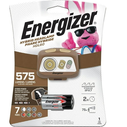 Energizer 575 Lumen Hybrid Powered LED Headlamp