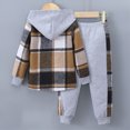 thumbnail image 4 of Toddler Kids Boy Clothes Crewneck Winter Warm Outfit Warm Outfit Set School Casual 2T 3T 4T 5T 6T 7T Boy Fall Winter Outfits Sweatshirt Long Sleeve Pants Clothes Set(4 Years,Grey), 4 of 9