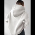 thumbnail image 4 of Sudadera con Capucha de Gran Tamaño para Mujer, Cuello en V, Forro , Larga, Estilo Y2K, Ropa de Otoño A M, 4 of 6
