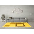 thumbnail image 3 of Ahgly Company Indoor Square Solid Yellow Modern Area Rugs, 6' Square, 3 of 4