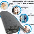 thumbnail image 6 of Softlife Non Slip Bathroom Rugs Washable Shower Mats with Drain Hole Quick Dry Bathtub Mat,16"x39",Gray, 6 of 8