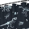 thumbnail image 3 of Black White Dinosaurs Fossils Pattern Shower Curtain 72"x84" ,Bathroom Decorative Shower Curtains Set with 12 Hooks,Modern Waterproof Washable Shower Curtain, 3 of 6