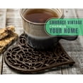 thumbnail image 2 of Comfify Cast Iron Heart Trivet with Rust Brown Finish, 2 of 7