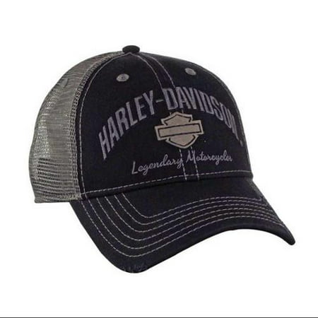 Men's Baseball Cap, H-D Bar & Shield Mesh Hat, Black BC51654, Harley Davidson
