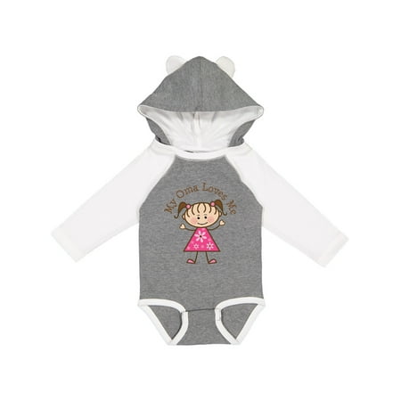 

Inktastic My Oma Loves Me Granddaughter Gift Gift Baby Girl Long Sleeve Bodysuit