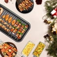 thumbnail image 5 of Miserwe non-smoking electric grill, equipped with a three-layer cheese tray and an oil filter, with a detachable non-stick frying pan, portable grill, electric grill, with grill tray and grill net, 5 of 8