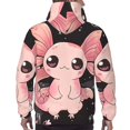 thumbnail image 3 of Bingfone Cute Axolotl Sakura Blossoms B Men's Drawstring Hoodie Long Sleeve Pocket Sweatshirts-XX-Large, 3 of 6