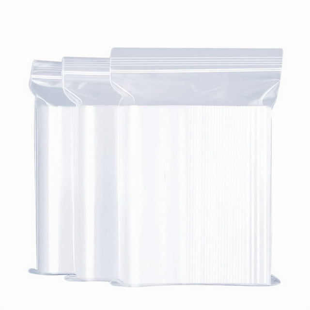 300 PCS-Zipper Reclosable Storage Bags Clear Zip Bags Storage for Food Clear Storage Big Bags Storage