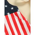 thumbnail image 6 of 4th Fourth of July Baby Girl Boy Outfit Toddler American Flag Print Overalls Shorts Pocket Suspender Romper Clothes, 6 of 7