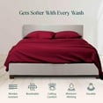 thumbnail image 3 of Queen Size Sheet Set, 600 Thread Count Pima Cotton Bed Sheet Set, 100% Soft & Durable, Available in 26-30 Inch Mattresses, Soft & Durable Bedding Queen Size (Solid, Burgundy), 3 of 5