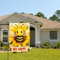 thumbnail image 2 of Amhnf Bee Happy Sunflower Garden Flag For Home Outdoor Garden Yard Decor 12x18 inch, 2 of 5