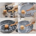 thumbnail image 4 of Wodtesl Natural Bristle Wooden Dish Brush Kitchen Cleaning Scrubber, Ergonomic Non-Slip Handle, 5.5\" Long, Eco-Friendly Pot Scrubber for Dishes and Cookware, 4 of 11